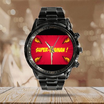 Discover Super-mom super-hero. Best mom Mother's day Comics Calendar Steel Band Watch