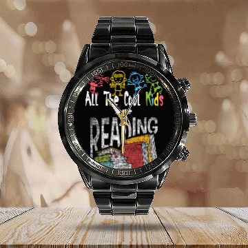 Discover All The Are Reading Daycare Reading Teacher Book Calendar Steel Band Watch