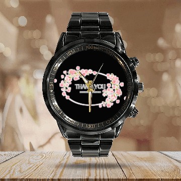 Discover Thank you Calendar Steel Band Watch