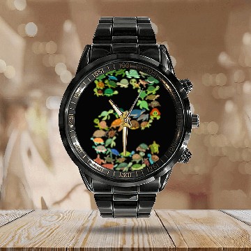 Discover 2nd birthday sea turtle tortoise theme 2 year old Calendar Steel Band Watch