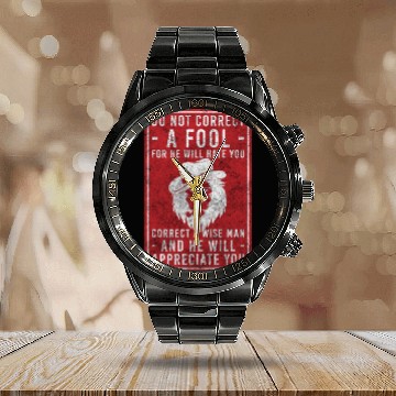 Discover Lion Head Africa Wilderness Pride Calendar Steel Band Watch