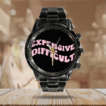 Discover Expensive And Difficult Bougie Bougee Preppy Aesth Calendar Steel Band Watch