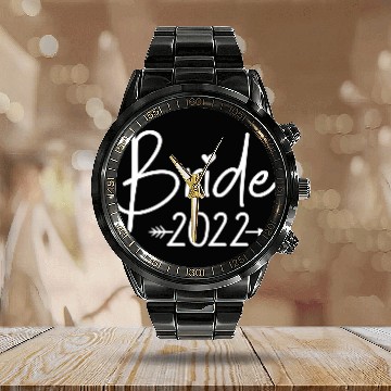Discover Bride 2022 For Wedding Or Bachelorette Party Calendar Steel Band Watch
