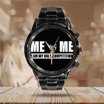 Discover Me Vs Me I am My Only Competition Inspirational Calendar Steel Band Watch