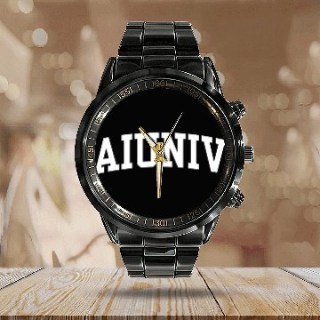 Discover American Intercontinental University Oc085 Calendar Steel Band Watch