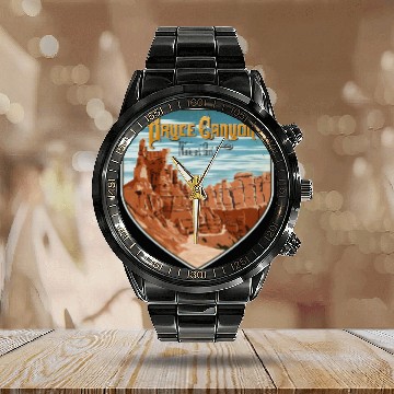 Discover Bryce canyon national park Calendar Steel Band Watch