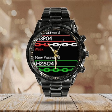 Discover Chemist Science Teacher Student Chemistry Calendar Steel Band Watch