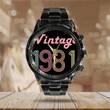 Discover 40Th For Her 40 1981 Calendar Steel Band Watch