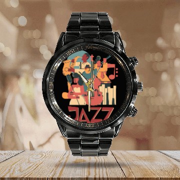 Discover Jazz Musicians Orchestra Playing On Stage Smooth J Calendar Steel Band Watch