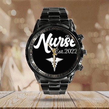 Discover Registered Nurse Est 2022 Rn Nursing School Gradua Calendar Steel Band Watch