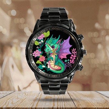 Discover dragon Hello Spring Happiness Time 1 Calendar Steel Band Watch