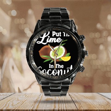 Discover Put The Lime In The Coconut Summer Casual Calendar Steel Band Watch