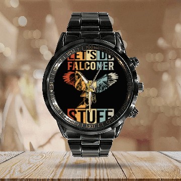 Discover Falconer Stuff Falcon Lover Falconry Calendar Steel Band Watch