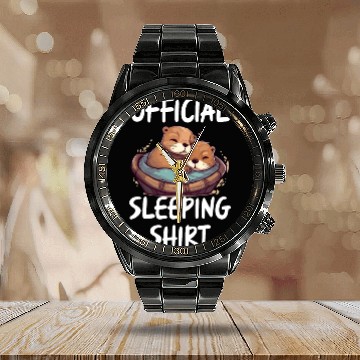 Discover Official sleeping pajama Calendar Steel Band Watch sea otter