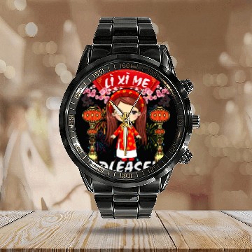 Discover Li Me Please Vietnamese Lunar New Year Calendar Steel Band Watch