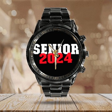 Discover Senior 2024 Graduation School Back To School Calendar Steel Band Watch