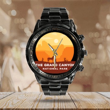 Discover Grand Canyon National Park Arizonna Calendar Steel Band Watch