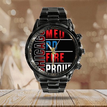 Discover Chicago Med Chicago Pd Chicgo Fire Dept Chicago Pr Calendar Steel Band Watch