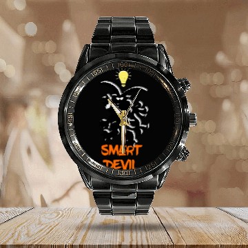 Discover smart devil bling Calendar Steel Band Watch