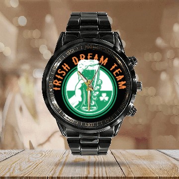 Discover Irish Dream Drinking Team Calendar Steel Band Watch