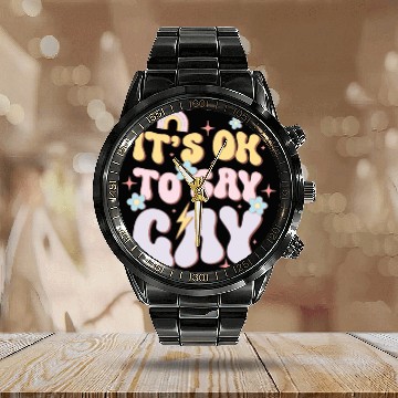 Discover It's Ok To Say Gay, LGBT Pride Month Calendar Steel Band Watch