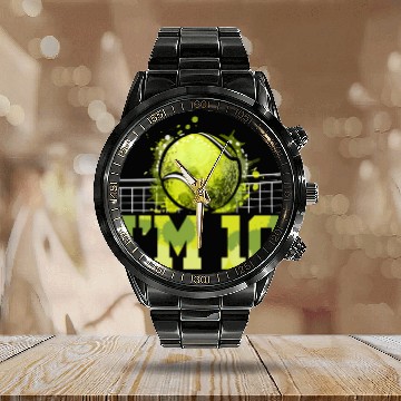 Discover I'm 10 Racket Sports Tennis Player Kid 10th Calendar Steel Band Watch