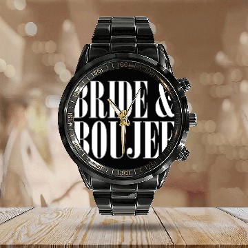 Discover Bride And Boujee Bachelorette Party Wedding Calendar Steel Band Watch