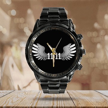 Discover 1111 Synchronicity Angel Number Manifestation Nume Calendar Steel Band Watch