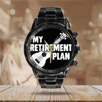 Discover Ukulele My Retirement Plan Instrument Image Calendar Steel Band Watch