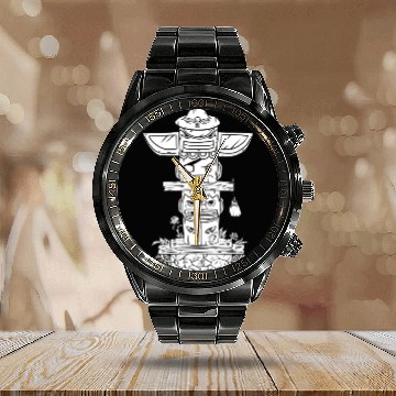 Discover Totem Street Fighter Shadaloo Calendar Steel Band Watch
