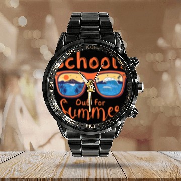 Discover Substitute Teacher Life Hello Summer Tie Dye Summe Calendar Steel Band Watch