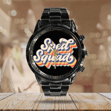 Discover Vintage Sped Squad Special Ed Teacher Back To Scho Calendar Steel Band Watch