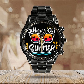 Discover Schools Out For Summer Last Day Of School Teacher Calendar Steel Band Watch