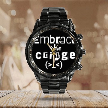 Discover Embrace the Cringe Calendar Steel Band Watch