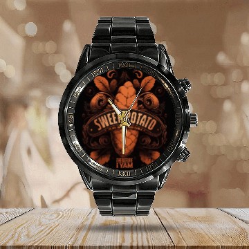 Discover Sweet Potato is My Spirit Vegetable Calendar Steel Band Watch