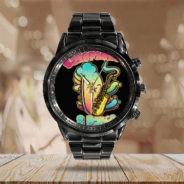 Discover Rainbow Saxophone and Dance Calendar Steel Band Watch