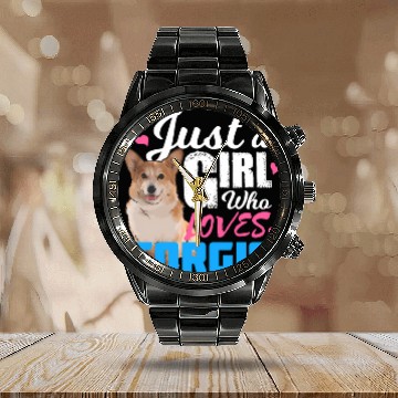 Discover Awesome Corgis & Calendar Steel Band Watch