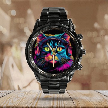 Discover Music Under Control Calendar Steel Band Watch