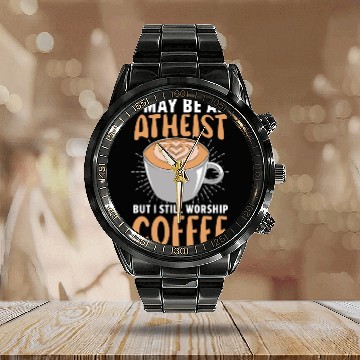 Discover Atheism Anti-Religion Agnostic Freethinker Atheist Calendar Steel Band Watch