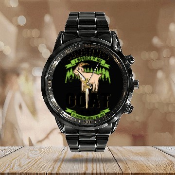 Discover Goat Gift Host Calendar Steel Band Watch