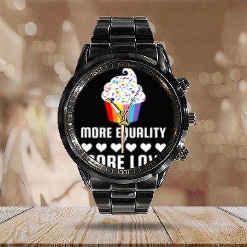 Discover LGBT More Equality More Love Calendar Steel Band Watch LGBTQ Gay