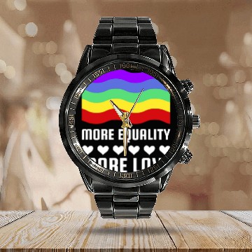 Discover LGBT More Equality More Love Gay Pride Month Calendar Steel Band Watch