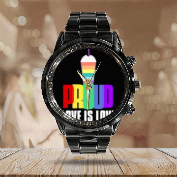 Discover Proud LGBT Calendar Steel Band Watch Love is Love Calendar Steel Band Watch LGBTQ Pride