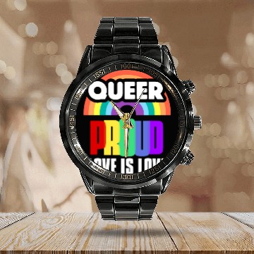 Discover Love is Love Calendar Steel Band Watch Human Rights Gay Pride Proud