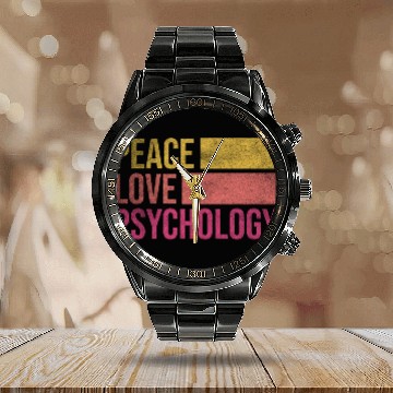 Discover Psychology Psychoanalysis Psych Major Calendar Steel Band Watch