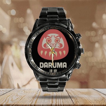 Discover Daruma Doll Japan Zen Buddhism Daruma Calendar Steel Band Watch