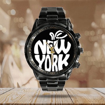 Discover New York City Nyc Calendar Steel Band Watch