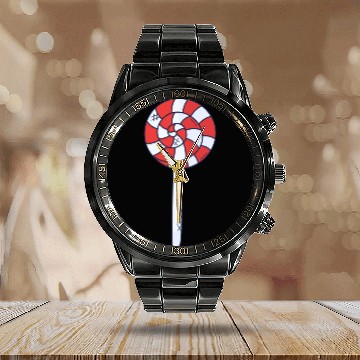 Discover Lollipop Rainbow Sucker Candy Calendar Steel Band Watch