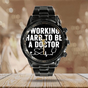 Discover Medical Doctor Med School Major Physician Grad Calendar Steel Band Watch