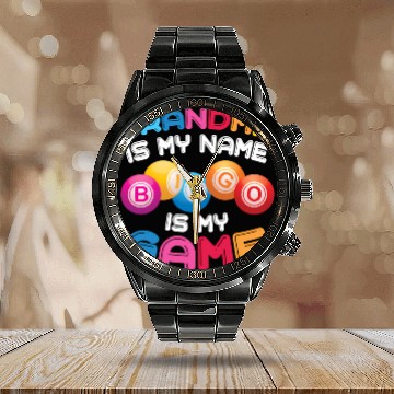 Discover Bingo Player Grandma Calendar Steel Band Watch
